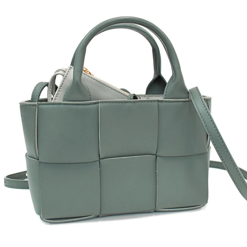 Bottega Veneta Candy Arco Tote Bag Maxi Intrecciato Leather Slate